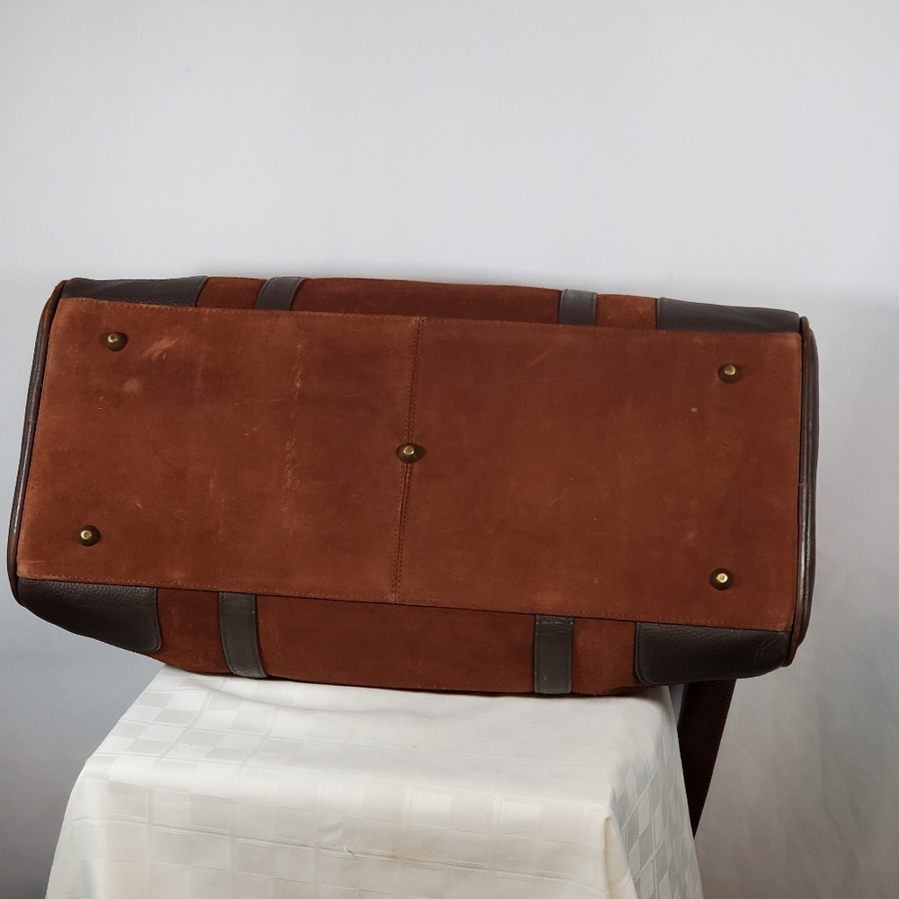 Marlboro Large Suede Leather Duffle Bag - Picture 5 of 7
